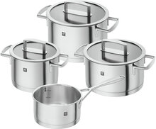 Vitality, Grydesæt 4-Del Rustfrit Stål Home Kitchen Pots & Pans Saucepan Sets Silver Zwilling