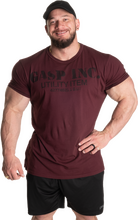 Gasp Basic Utility Tee, mørk rød t-skjorte