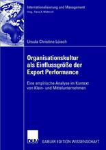 Organisationskultur als Einflussgröße der Export Performance