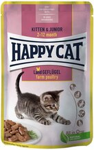 Happy Cat Kitten & Junior Farm Poultry 85 g