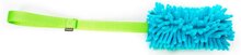 Pro Dog Mop toy with squeaker, turquoise, green handle