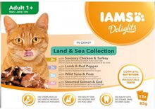 Iams Delights in gravy Multipack Land & Sea 12x85 g