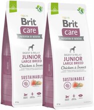Brit Care Dog Junior Large Breed Sustainable Chicken & Insect 2x12 kg