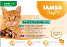 Iams Delights in jelly Multipack Land & Sea 12x85 g