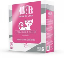 Monster Kattesand Long Hair & Kittens Unscented 10 liter