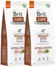 Brit Care Dog Adult Hypoallergenic Weight Loss Rabbit 2x12 kg
