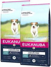 Eukanuba Dog Grain Free Adult Small & Medium Breed Ocean Fish 2 x 12kg