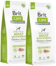 Brit Care Dog Adult Medium Breed Sustainable Chicken & Insect 2x12 kg