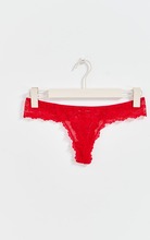 Gina Tricot - Lace thong - Truser - Red - XL - Female