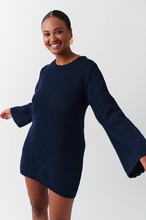 Gina Tricot - Open back crochet dress - neulemekot - Blue - S - Female