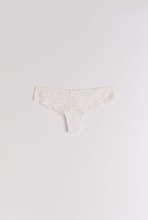 Gina Tricot - 3-pack lace string - alushousut-3-kpl - White - M - Female