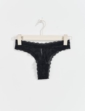 Gina Tricot - Shaped lace thong - Truser - Black - XL - Female