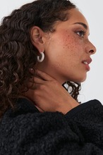 Gina Tricot - Pave hoops earrings - Korvakoru - Silver - ONESIZE - Female