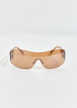 Gina Tricot - Rimless sunglasses - Solbriller - Brown - ONESIZE - Female