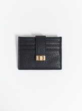 Gina Tricot - Twist lock card holder - väskor & plånböcker - Black - ONESIZE - Female