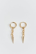 Gina Tricot - Spike chain earrings - Ørepynt - Gold - ONESIZE - Female