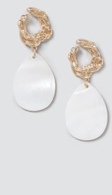 Cream Shell Drop Earrings