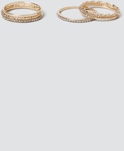 Finer Gold Textured Ring Pack
