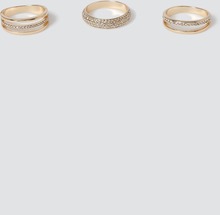 Gold Rhinestone Ring Pack