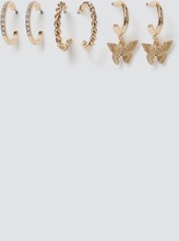 Gold Butterfly Hoop Multipack