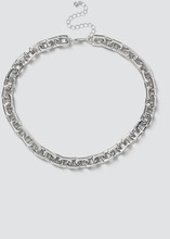 Silver Square Link Chain Necklace