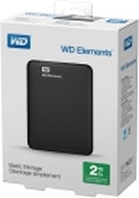 WD Elements Portable WDBU6Y0020BBK - Harddisk - 2 TB - ekstern (bærbar) - USB 3.0