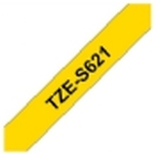 Brother TZS621 - Svart på gult - Rull (0,9 cm x 8 m) laminert teip - for P-Touch PT-1080, 1090, 1230, 1290, 18, 2030, 2430, 2730, 3600, 7100, 9700, 9800, PT-GL-200