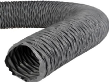 LINDAB Flexslange TH 160 af PVC-belagt væv med indsvejst stålspiral. Lgd. 6m, komprimeret ca. 1,1 m.