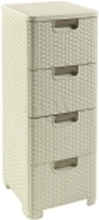Curver Bookcase with 4 Drawers Curver Style Cream - 46823
