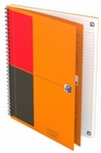 Oxford International NoteBook Connect - Notisbok - spiralbundet - B5 - 80 ark / 160 sider - hvit - linjert - 2 hull - kartong