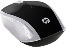 HP 200 - Mus - høyre- og venstrehåndet - optisk - trådløs - 2.4 GHz - USB trådløs mottaker - sølv - for HP 20, 22, 24, 27, 460 Pavilion 24, 27, 590, 595, TP01 Pavilion Laptop 14, 15
