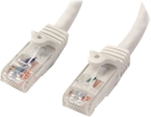 StarTech.com 1m CAT6 Ethernet Cable, 10 Gigabit Snagless RJ45 650MHz 100W PoE Patch Cord, CAT 6 10GbE UTP Network Cable w/Strain Relief, White, Fluke Tested/Wiring is UL Certified/TIA - Category 6 - 24AWG (N6PATC1MWH) - Koblingskabel - RJ-45 (hann) til RJ