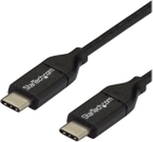 StarTech.com USB C to USB C Cable - 3m / 10 ft - USB Cable Male to Male - USB-C Cable - USB-C Charge Cable - USB Type C Cable - USB 2.0 (USB2CC3M) - USB-kabel - 24 pin USB-C (hann) til 24 pin USB-C (hann) - Thunderbolt 3 / USB 2.0 - 3 m - svart - for P/N: