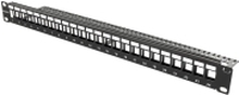 DELTACO PAN-113 - Koblingspanel - rackmonterbar - svart - 1U - 19 - 24 porter