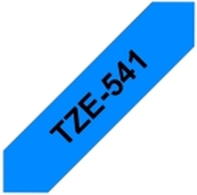 Brother TZe-541 - Standardklebemiddel - sort på blått - Rull (1,8 cm x 8 m) 1 kassett(er) laminert teip - for Brother PT-D600 P-Touch PT-1880, D450, D800, E550, E800, P900, P950 P-Touch EDGE PT-P750