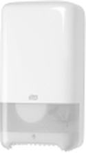 Dispenser Tork T6 hvid Mid-size Twin - til kompakt toiletrulle