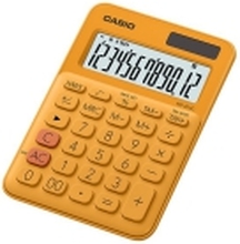 Casio MS-20UC - Skrivebordskalkulator - 12 sifre - solpanel, batteri - oransje