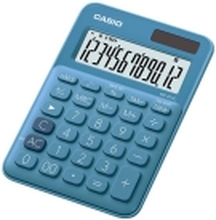 Casio MS-20UC - Skrivebordskalkulator - 12 sifre - solpanel, batteri - blå