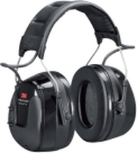 3M Peltor WorkTunes Pro HRXS220A - Hodetelefoner med radio - hodebånd - kablet - 3,5 mm jakk - svart