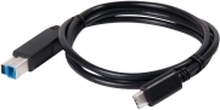 Club 3D - USB-kabel - 24 pin USB-C (hann) til USB Type B (hann) - USB 3.1 Gen 2 - 30 V - 3 A - 1 m