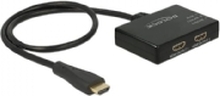 Delock HDMI Splitter - Video/lyd-splitter - 2 x HDMI - stasjonær