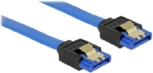 Delock - SATA-kabel - Serial ATA 150/300/600 - SATA (R) til SATA (R) - 50 cm - låst - blå