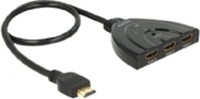 Delock HDMI UHD Switch 3 x HDMI in > 1 x HDMI out 4K - Video/audio switch - 3 x HDMI - stasjonær