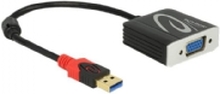 Delock USB 3.0 Type-A male > VGA female - Ekstern videoadapter - USB 3.0 - D-Sub - svart - løsvekt