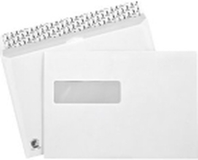BONG Mailman - Konvolutt - International C5 (162 x 229 mm) - lommebok - åpen side - selvklebende (Peel & Seal) - 1 vindu - utskrivbar - fargekantforing - hvit - pakke av 500