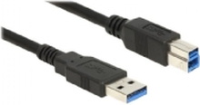 Delock - USB-kabel - USB-type A (hann) til USB Type B (hann) - USB 3.0 - 3 m - svart
