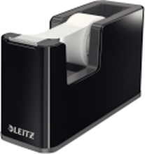 Leitz Duo Colour - Dispenser med kontortape - skrivebord - svart dispenser, opakt hvitt bånd