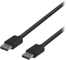 DELTACO DP8K-1020 - DisplayPort-kabel - DisplayPort (hann) til DisplayPort (hann) - DisplayPort 1.4 - 2 m - svart