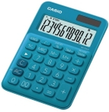 Casio MS-20UC-BU, Desktop, Grunnleggende, 12 sifre, 1 linjer, Batteri/Solcelle, Blå
