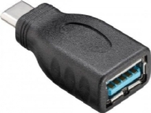 Goobay 45395, USB-C, USB-A, Sort